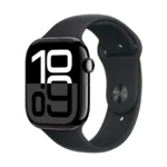 Apple Watch Series 10 42mm (GPS+Cellular) Jet Black Aluminum Case with Black Sport Small Medium Band #MWX63xx/A - Image 2